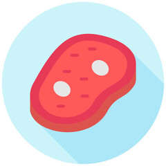 Meat rounded multi color icon, related to oktoberfest, German traditional theme. use for UI or UX kit, app and web development.