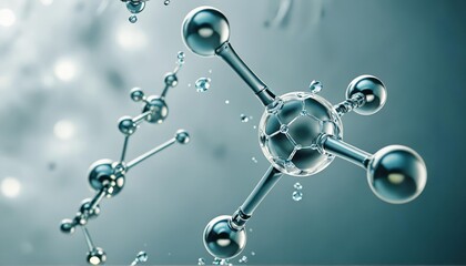 Molecules background, futuristic innovations in molecular chemistry and pharmaceutical research, chemical compounds for pharmacy