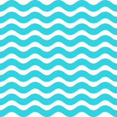 seamless water wave line pattern and background vector illustration