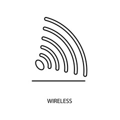wireless concept line icon. Simple element illustration.wireless concept outline symbol design.