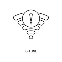 offline concept line icon. Simple element illustration.offline concept outline symbol design.