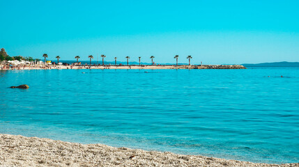 The famous Croatian beach called Kasjuni Beach by the Adriatic Sea.
