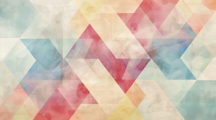 Pastel vintage geometric shapes background. Abstract geometric wallpaper