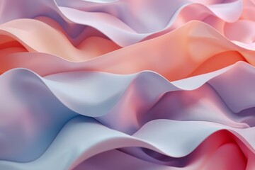 Obraz premium Beautiful abstract colorful wave textures with pastel colors. Smooth and soft design pattern. Perfect for art wallpaper. Gentle flowing and vibrant digital wavy gradient. Blue. Purple. Elegance