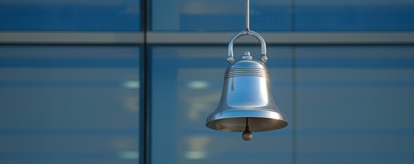 Obraz premium Close-up of school bell ringing