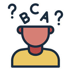 Dyslexia icon representing learning disorder and mental health