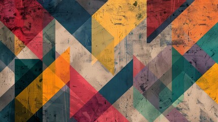Fototapeta premium Geometric shapes abstract background. Trendy autumn colors. Fall season concept