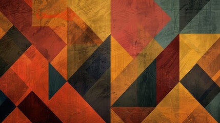 Geometric shapes abstract background. Trendy autumn colors. Fall season concept