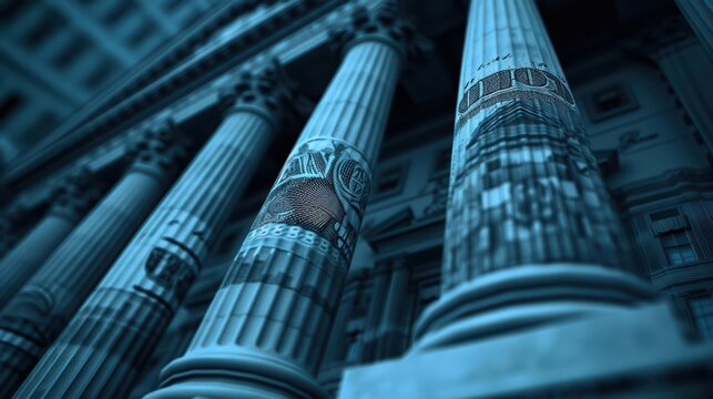 Quantitative easing releases an enchanted flow of resources in a supernatural scene, boosting markets and fostering growth