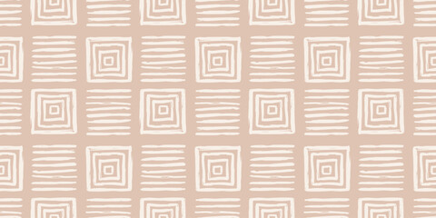 Trendy aesthetic abstract seamless pattern with geometric print. Minimalistic Organic brush stroke, ink texture. Simple design for wallpaper, textile, wrapping, packing, fabric, branding, decoration