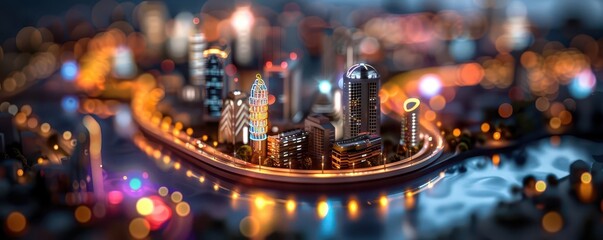 Fototapeta premium Smart cities enhancing quality of life, from efficient public transport to pollution control systems