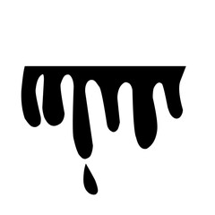 silhouette of dripping liquid
