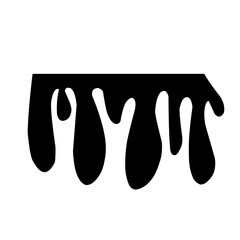 silhouette of dripping liquid