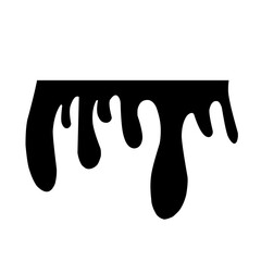 silhouette of dripping liquid