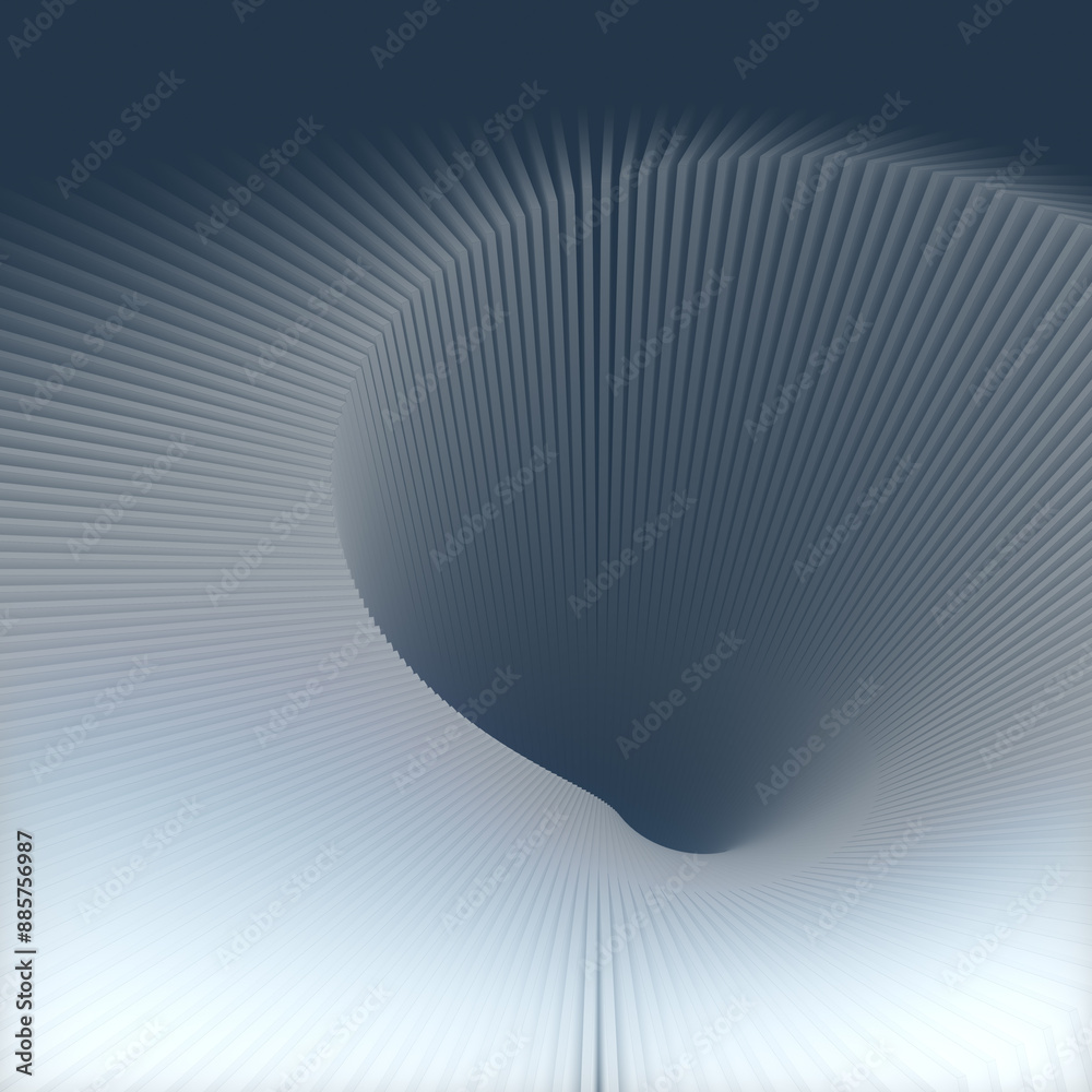 Poster Geometric background with a pattern of lines and shapes. 3d rendering digital illustration