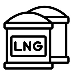 Icon of LNG representing liquefied natural gas