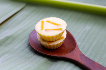 Egg custard with pumpkin dessert