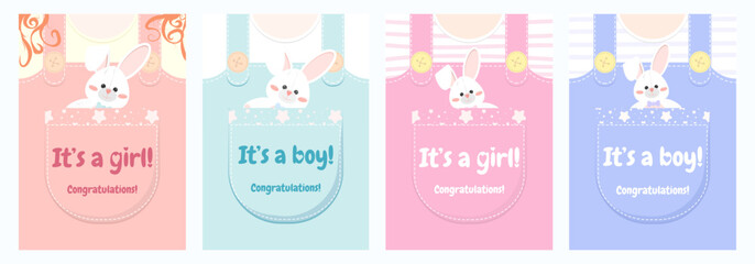 A set of baby shower cards.