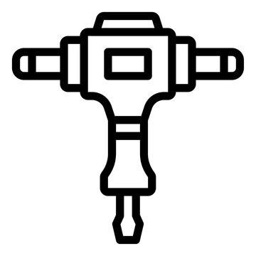 recommend clip art: Jack hammer icon ideal for construction and demolition illustrations.