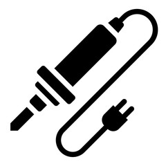 Soldering iron icon ideal for electronics and repair illustrations.
