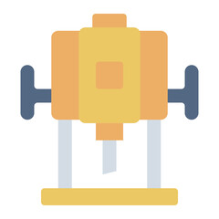Wood router icon ideal for carpentry and woodworking illustrations.