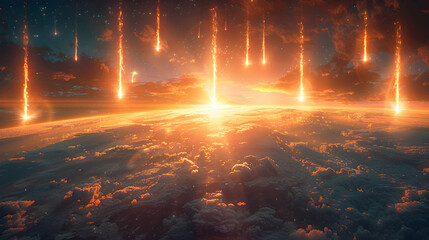  A dystopian solar planet with a harsh environment and frequent meteor showers