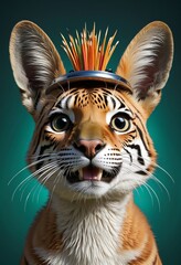 Obraz premium Whimsical Zoo Animals: A Modern Cartoon Magazine