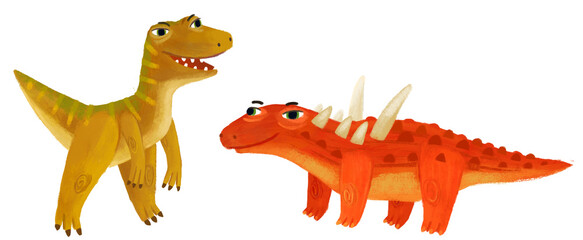 cartoon happy and funny colorful prehistoric dinosaur dino sauropelta isolated illustration for children © honeyflavour