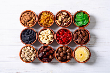 Mix of dried and candied fruits and nuts