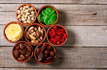 Mix of dried and candied fruits and nuts