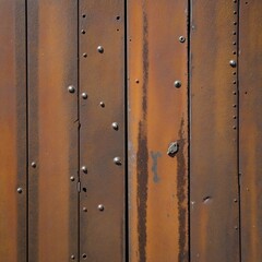 Fototapeta premium Weathered Iron Barrier: An Aged Rustic Design