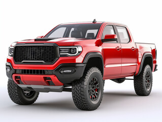 Red crossover isolated on a white background