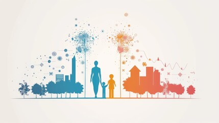 Obraz premium Declining Birth Rates: A Social Challenge