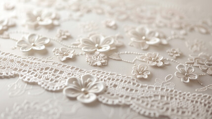 Elegant vintage-inspired lace detail for wedding invitation design