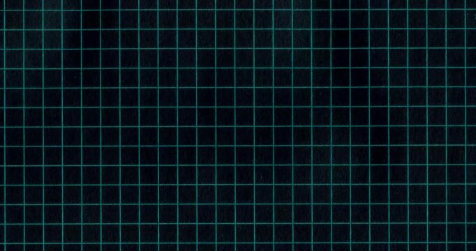 Exercise book black grid raw 4K 4096 medium cells horizontal move. Crazy doodle grunge paper scan pulsing stop motion blank background good for titles, intro, school, background, etc...