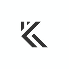 Fototapeta premium Letter K logo design vector with creative idea