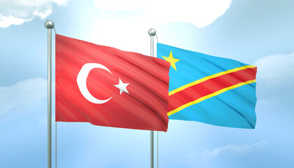 Turkey and Congo Democratic-2 Flag Together A Concept of Relations