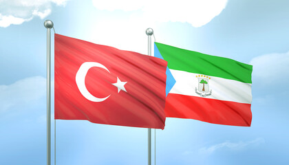 Turkey and Equatorial Guinea Flag Together A Concept of Relations
