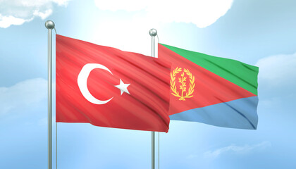 Turkey and Eritrea Flag Together A Concept of Relations