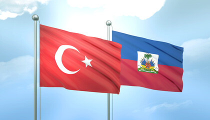 Turkey and Haiti Flag Together A Concept of Relations