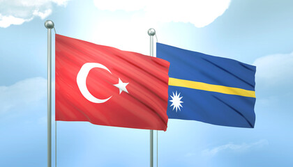 Turkey and Nauru Flag Together A Concept of Relations