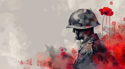 black and red soldier background