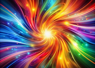 Vibrant abstract illustration featuring streaks of bright colors, energetic swirls, and dynamic motion blur creates a modern, high-energy background evoking movement and dynamism.