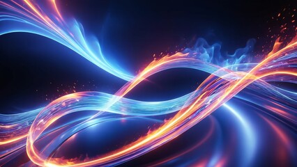 Obraz premium Dynamic Pastel Abstract Background with Curved Waves