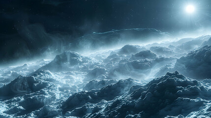 Fototapeta premium A futuristic solar planet with advanced terraforming technology creating new ecosystems