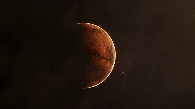 Hyper Realistic 3D Rendering of Planet Mars