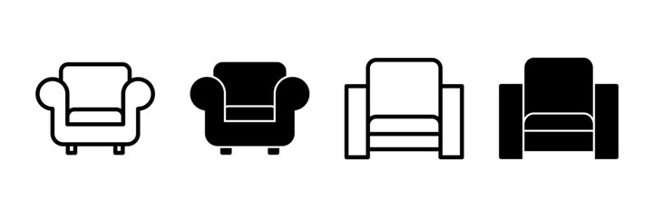 Sofa icon vector isolated on white background. sofa icon illustration. furniture