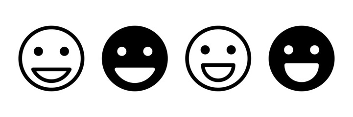 Smile icon vector isolated on white background. Smile vector icon. Emoticon Icon vector. Emoji