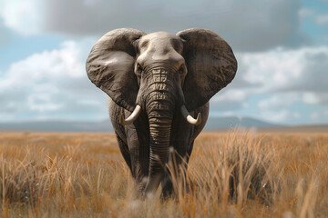 Obraz premium Elephant in the savannah