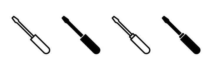 Screwdriver icon vector isolated on white background. Screwdriver vector icon